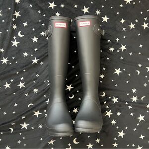 Hunter Matte Black Tall Rain Boots